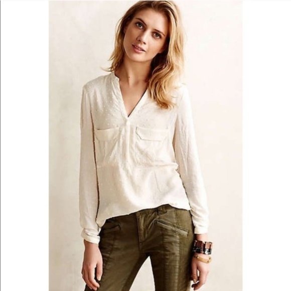 Anthropologie Tops - Anthropologie's Maeve Mainstay Henley Blouse